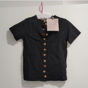 Nwt Bunny Love Black Button-Up Kids Shirt Size 3T
